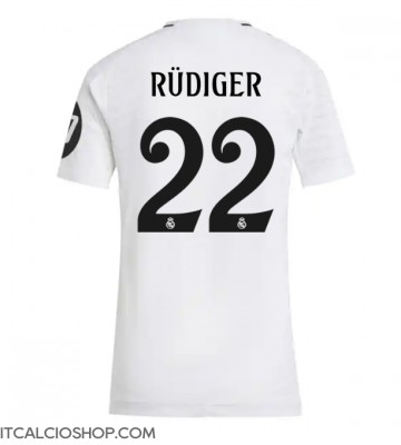 Real Madrid Antonio Rudiger #22 Prima Maglia Femmina 2024-25 Manica Corta